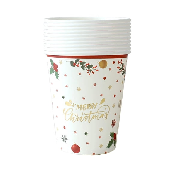 C Christmas Decorative Cups With Printed Designs For Party Decor And Easy Cleanup