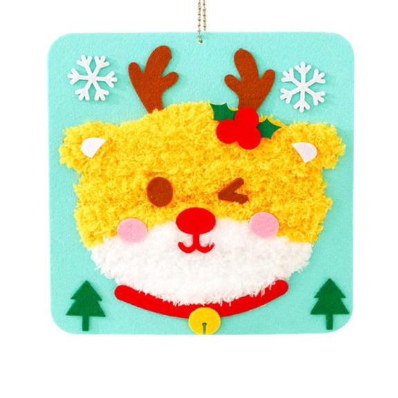 C Christmas Diy Sewing Kit With Yarn And Materials For Embroidery And Crafting