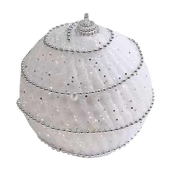 C Christmas Tree Decoration Hanging Irregular Ball Pendant Home Xmas Party Supplies Balls Drop Ornaments White Foam Ball Design