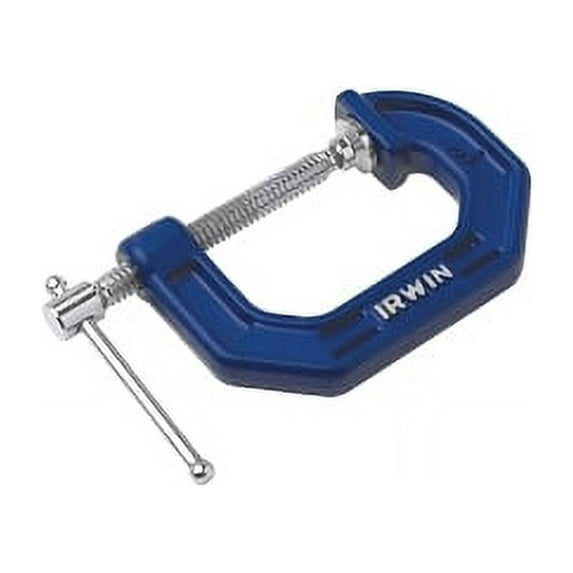 C-Clamp, 2 In Throat Depth, 1 In Opening, Blue| 1 Each