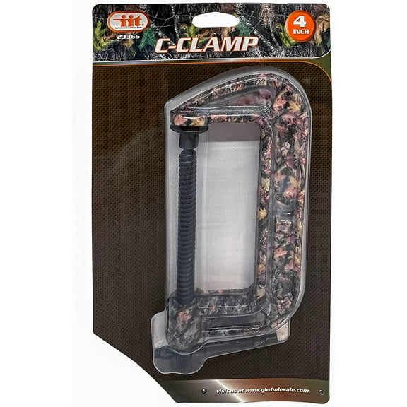 C-Clamp Camouflage Design, 4-Inch Jaw Opening, 1-7/8-Inch Throat Depth (1 Clamp)