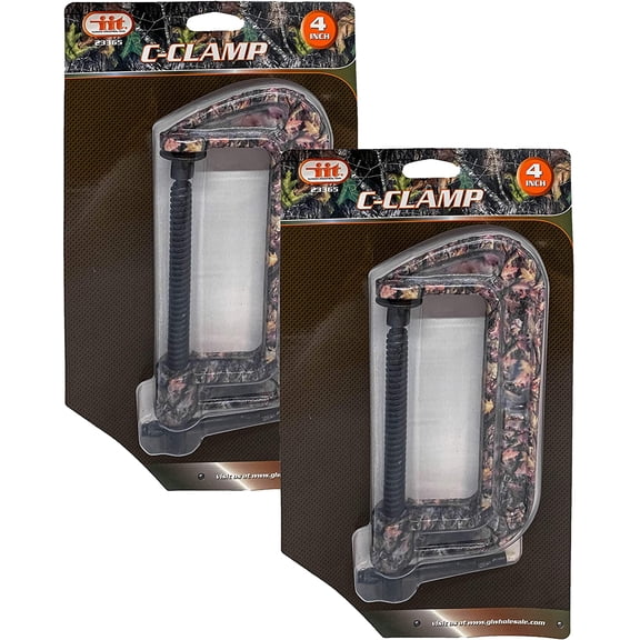 C-Clamp Camouflage Design, 4-Inch Jaw Opening, 1-7/8-Inch Throat Depth (2 Clamp)