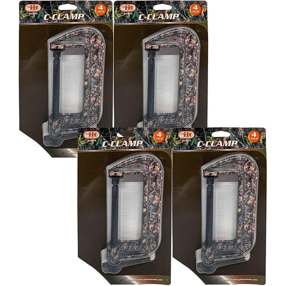 C-Clamp Camouflage Design, 4-Inch Jaw Opening, 1-7/8-Inch Throat Depth (4 Clamp)