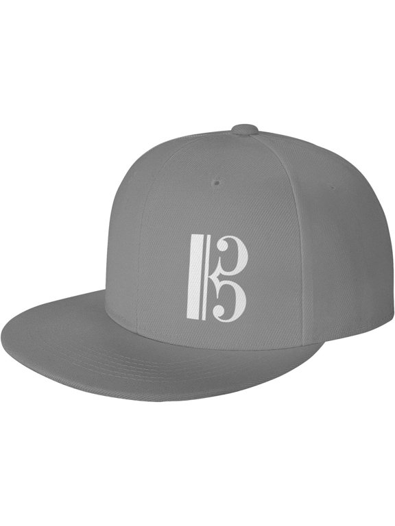 C Clef Alto Clef Flat Bill Visor Classic Snapback Hat Adjustable Brim High Top Baseball Cap