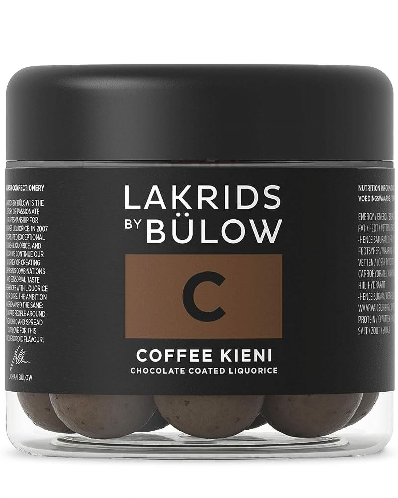C Coffee Kieni 4.41 OZ Chocolate Coated Licorice Original Danish Candy Sustainably Produced In