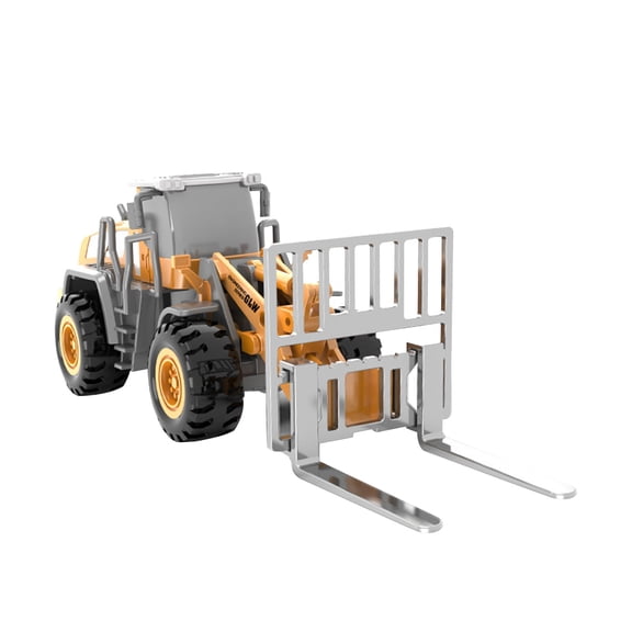 C Construction Vehicle Toy For Kids Alloy Head Forklift Bulldozer Roller Loader Birthday Gift Simulation Model C
