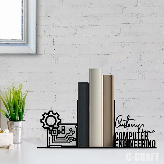 C-Craft Stainless Steel Computer Engineering Bookend, Adjustable, 5 Inch for Home Office