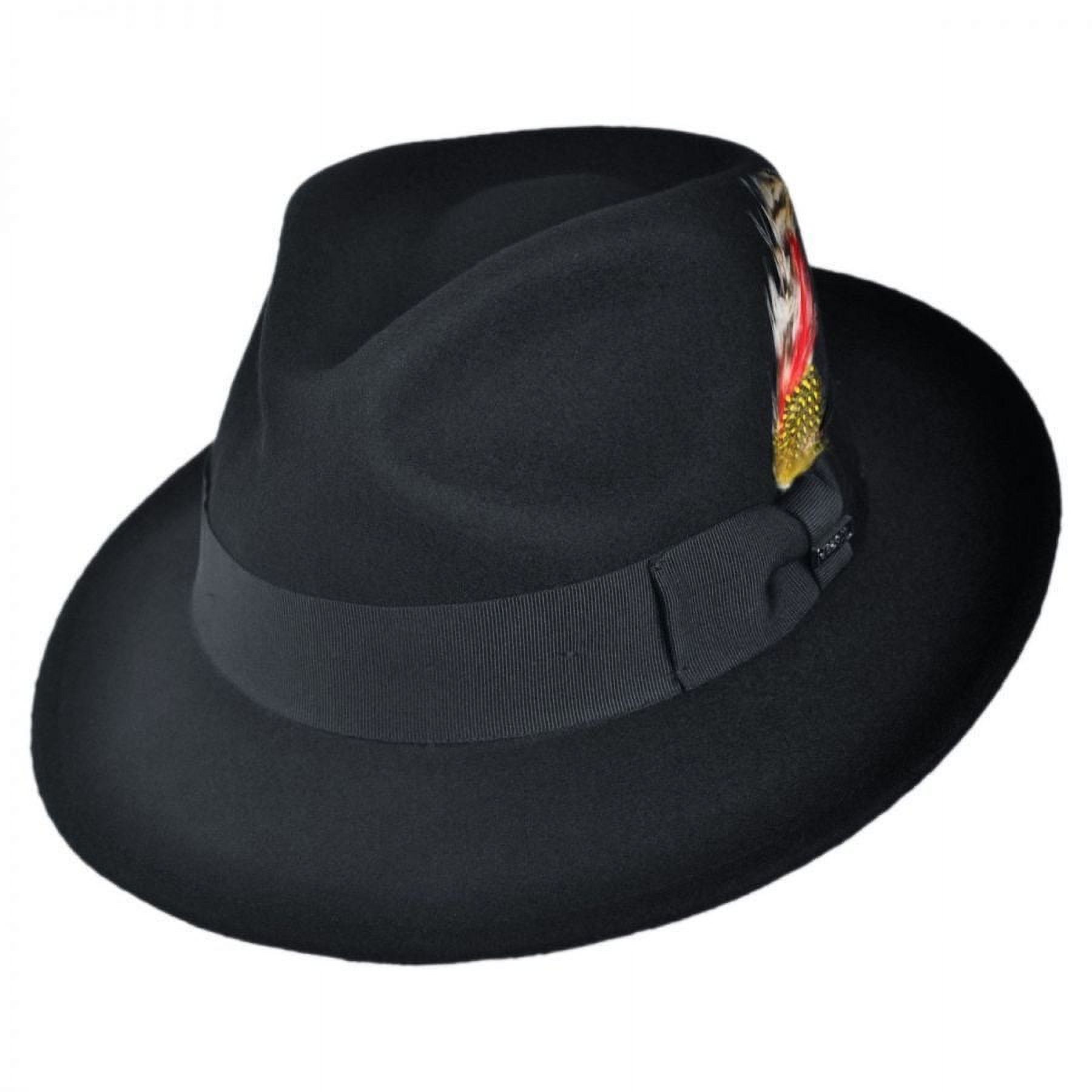 C-Crown Crushable Wool Felt Fedora Hat - S - Black - image 1 of 1