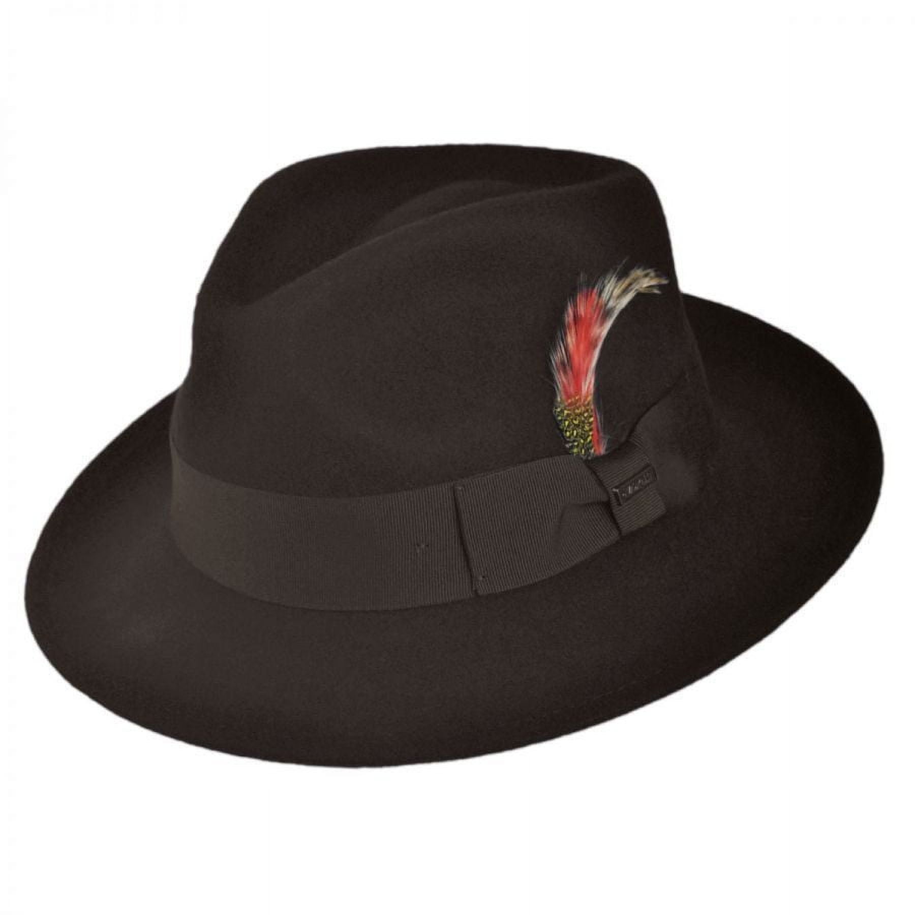 C-Crown Crushable Wool Felt Fedora Hat - XL - Brown