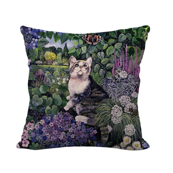 C Cushion Cover C Cute Animal Design Polyester Material 17.72 X 17.72 Inches With Invisible Zipper For Living Room And Bedroom