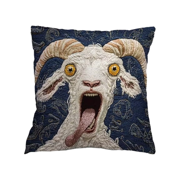 C Cute Sheep Pillowcase Plush Fabric Cushion Cover For Home Sofa Living Room Bedroom Decor Hidden Zipper