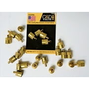 C&D Valve CD2250 Package of 25 1/4" Brass Flare Cap w/ Neoprene O-Ring
