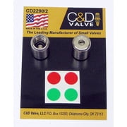 C&D Valve CD2290 Package of 2 Tamper Resistant HVAC 1/4" Male Flare Locking Cap