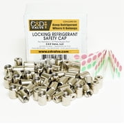 C&D Valve CD2290 Package of 50 Tamper Resistant HVAC 1/4" Male Flare Locking Cap