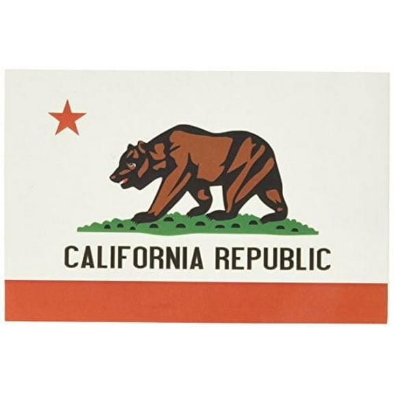 C&D Visionary California Republic State Flag Sticker for Doors, Laptops, Cars