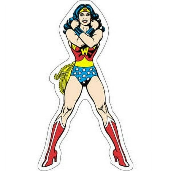 C&D Visionary DC Comics Original Wonder Woman Standing Sticker Multi-colored, 2"