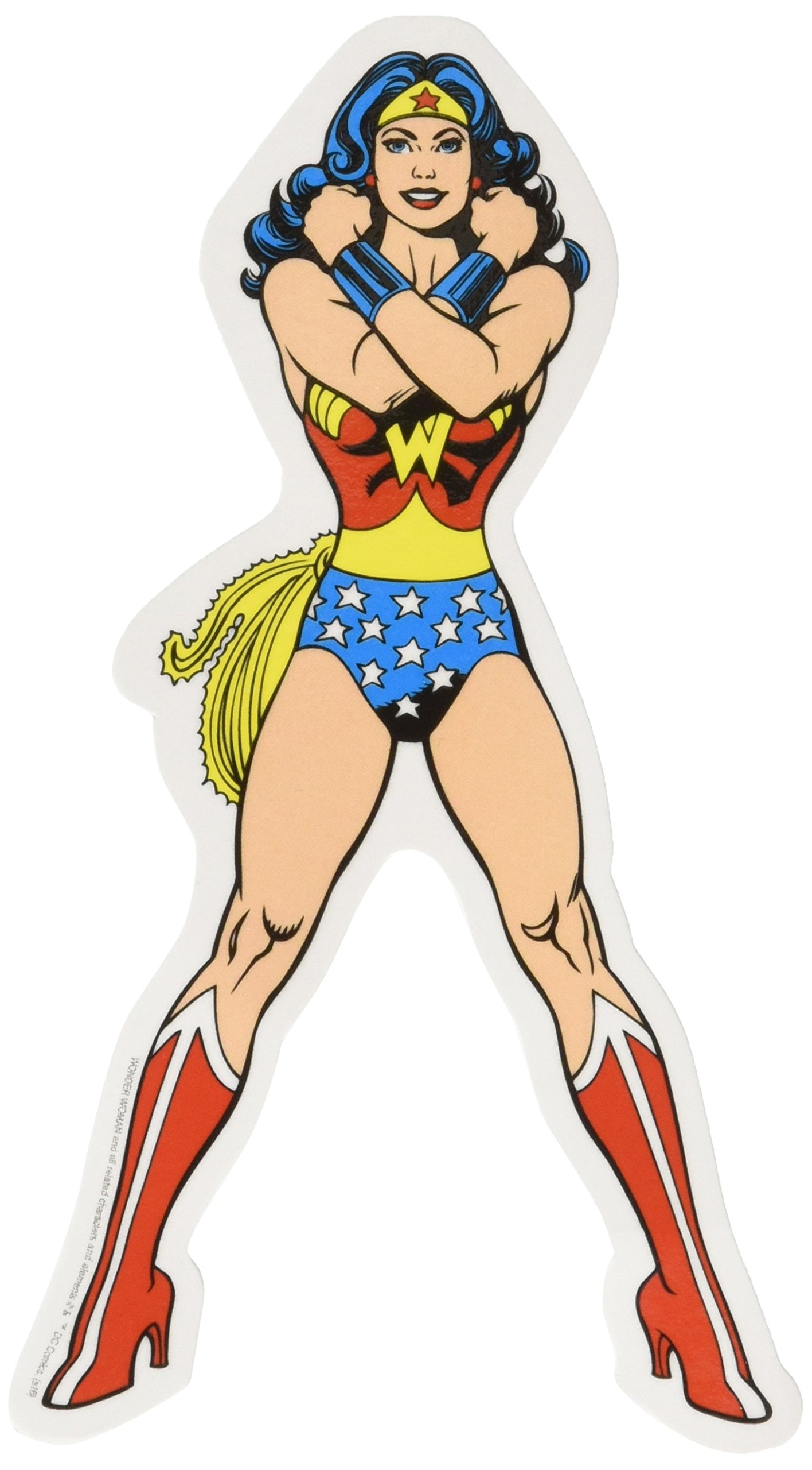 C&D Visionary DC Comics Original Wonder Woman Standing Sticker  Multi-colored, 2\