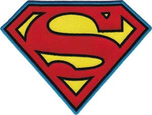 Patch - DC Comic - Superman Oversize Iron On 6" Licensed Gifts Toys p-dc-0002-x