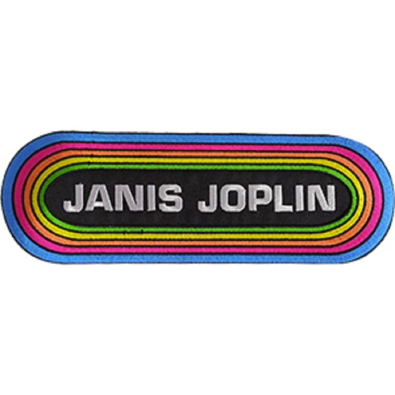 C&D Visionary Janis Joplin Rainbow Patch - Sew Iron on, Embroidered Artwork of Joplin Janis Rainbow, Oversized Patch - 3.25" x 9.5"