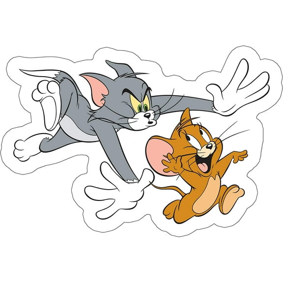 C&D Visionary Tom & Jerry Tom Chasing Jerry Sticker, Multi-Colored