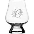 thumbnail image 1 of C Daishy Daisy Monogram Etched 2.5oz Glencairn Wee Whisky Glass, 1 of 1