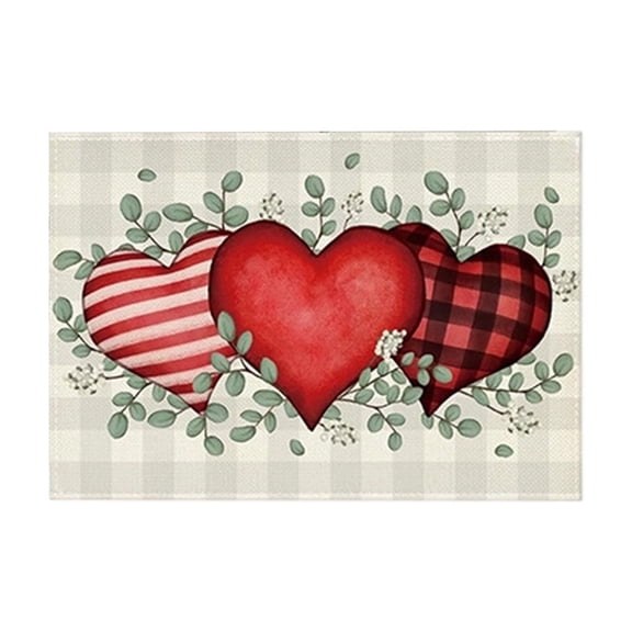 C Decorative Placemats Featuring Valentine'S Day Motifs For Party Table Setting And Festive Dining