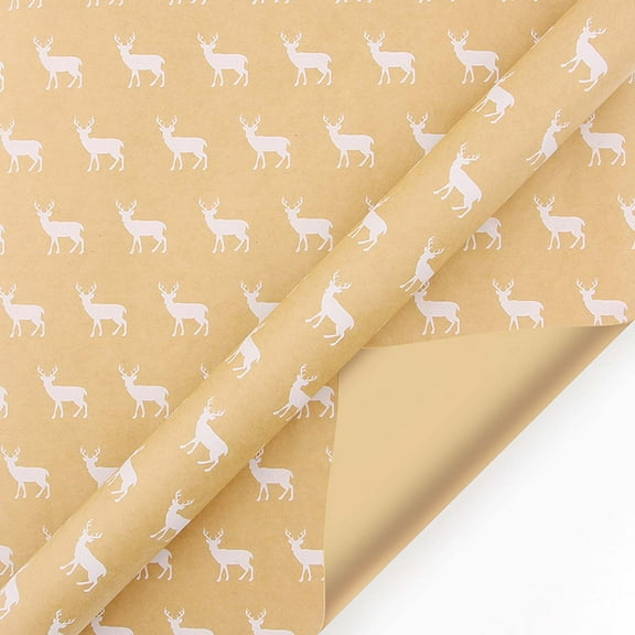 C Deer Pattern Christmas Wrapping Paper For Gift Packaging 44X100Cm Size With Festive Designs