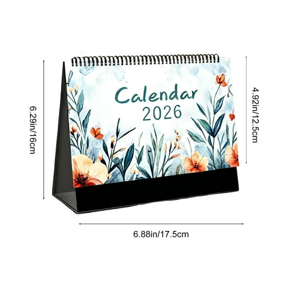 C Desk Calendar 2026 12 Months Standing Flip Design For Home Office Usa Holidays Paper Material Minimalist Creative Usa Holidays Style C