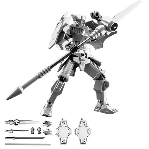 C Diy Movable Joints Robot Action Figure Building Block Toy Assembly Set For Boys And Adults