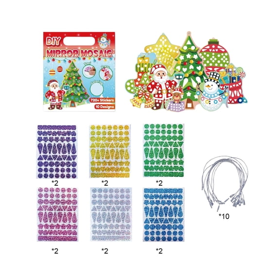 C Diy Pendant Making Set For Early Education With Stickers And Coloring Fun Multiple Festive Shapes To Choose From Safe Non-Toxic Materials For Kids