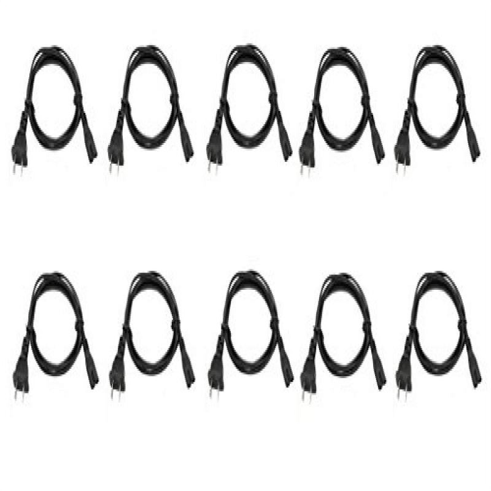 C&E 10 Pack Notebook/Laptop Power Cord, NEMA 115P to C7, NonPolarized, 3 Feet, CNE458583