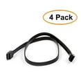 thumbnail image 1 of C&E 4 Pack, 18 inch SATA 6Gbps Cable w/ Locking Latch Black, 1 of 1