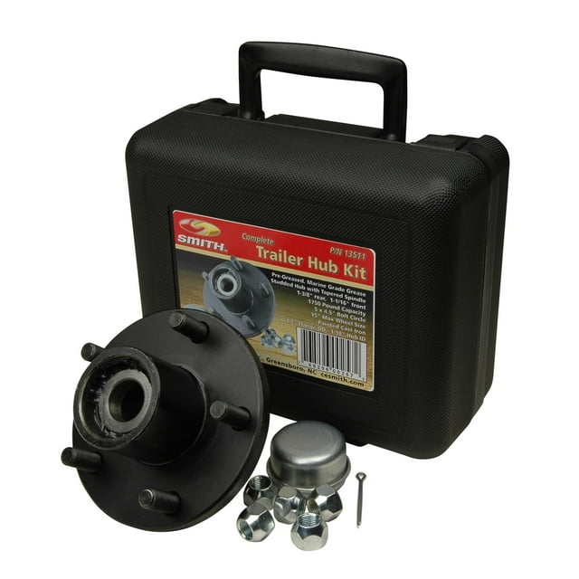 CE Smith - Trailer Hub Kit - Boat Trailer Hub kit for Trailer Accessories - 1.37" Tapped; 5 Studs with 4.5" Bolt Diameter - 1750 LB Capacity (13511)