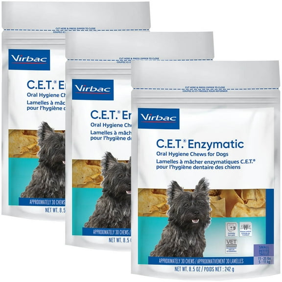 C.E.T. Enzymatic Oral Chew Dog 11-25lbs 30ct-3pk