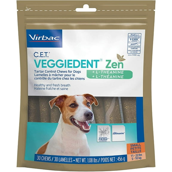 C.E.T. VEGGIEDENT Zen Tartar Control Chews for Dogs