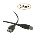 thumbnail image 1 of C&E USB 2.0 Extension Cable, Black, Type A Male to Type A Female, 3 Feet, 2 Pack, 1 of 1