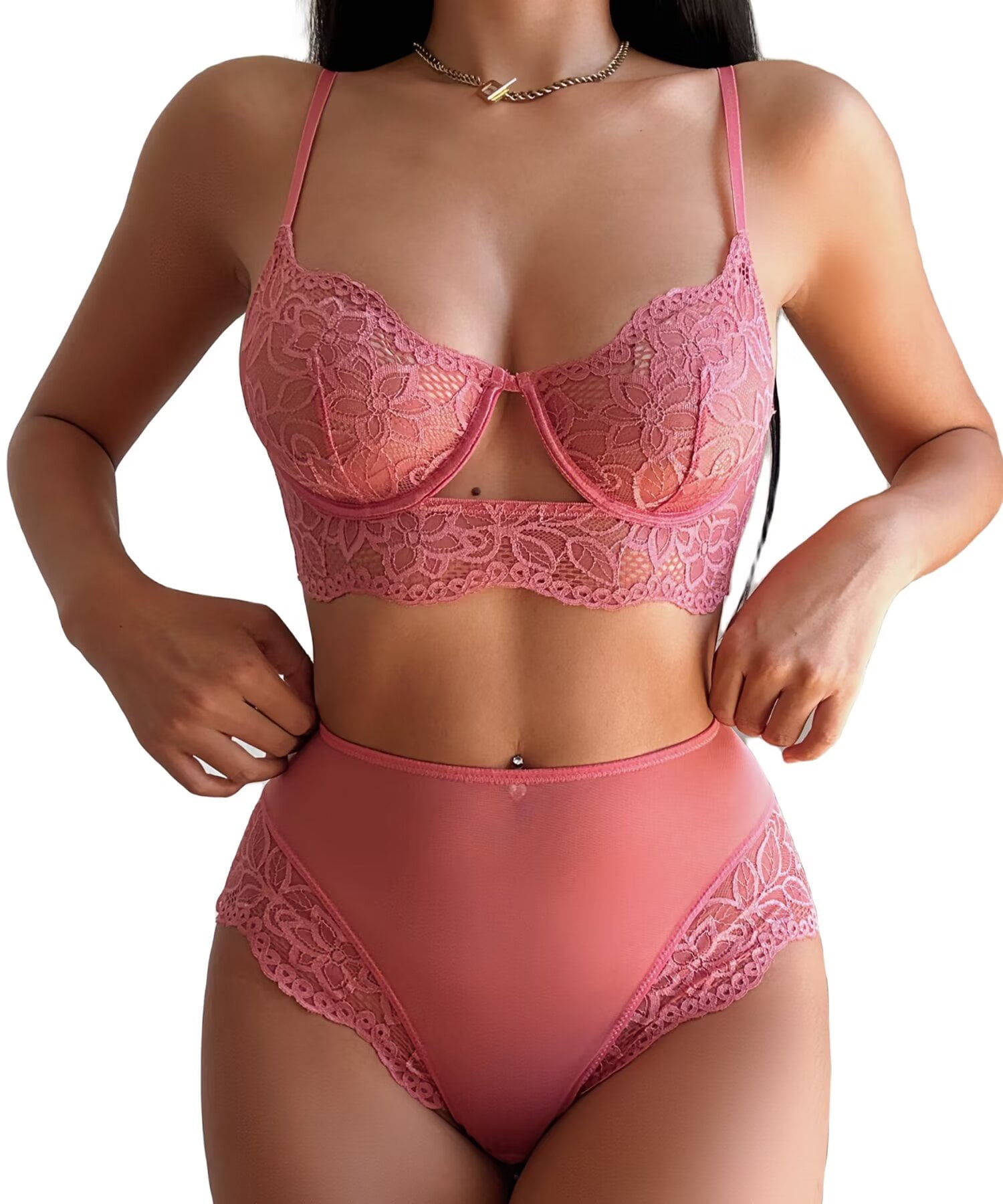 C'EST NICKEL womens sexy lingerie Sets with Underwire Unlined Sheer