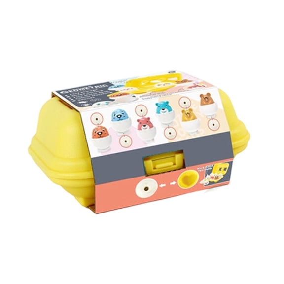C Early Education Smart Egg Toy Simulation Twistable Shape Matching Set With Hidden Cute Pet Dolls Inside Shape Pairing Puzzle Game For Kids Children Learning