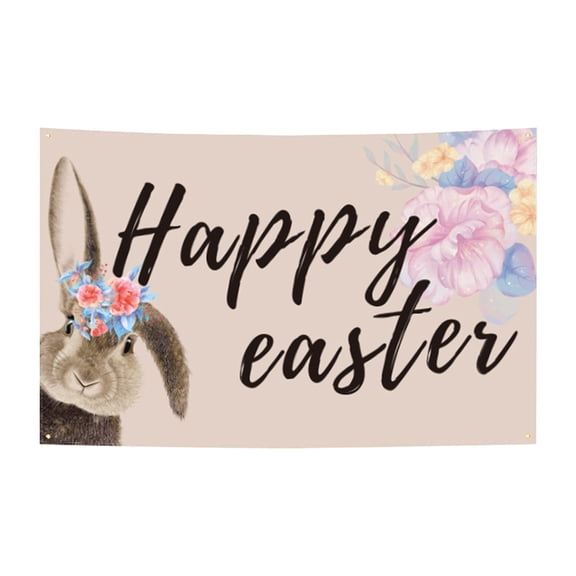C Easter Themed Backdrop Cloth With Bunny And Egg Patterns Photography Background For Indoor Outdoor Party Or Celebration Photo Prop 1Pc Weighs 0.35 Pounds