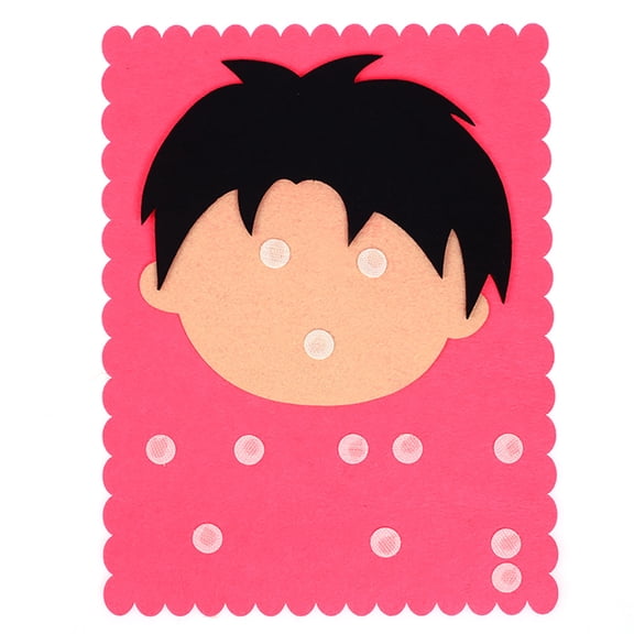 C Educational Diy Facial Expression Stickers Toy For Boys Felt Emotions Puzzle Game Kids Play