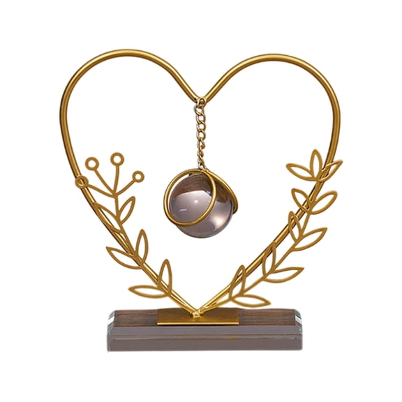 C European Light Luxury Metal Geometric Crystal Wheat Ornament Creative Home Office Decor Iron Crafts Design C