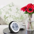 thumbnail image 1 of °C/°F Digital Temperature Humidity Meter Alarm Clock Touch Key with Backlight, 1 of 4