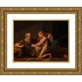 thumbnail image 1 of C.F. Høyer 24x19 Gold Ornate Framed and Double Matted Museum Art Print Titled - Cupid Received by Anacreon (1806), 1 of 4