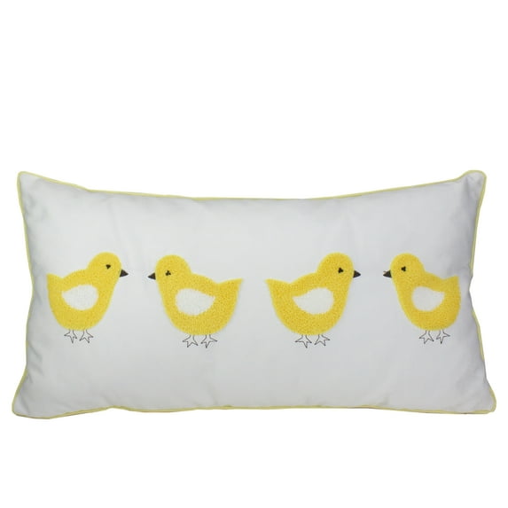 C&F Home 16.5" White and Yellow Easter Chicks Spring Throw Pillow