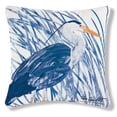 thumbnail image 1 of C&F Home Blue and White Heron Bird Coastal Tropical Beach Sea Life Printed Premium Indoor/Outdoor Pillow Patio Decor Decoration Accent Throw Pillow 18" x 18" Blue, 1 of 3