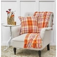 thumbnail image 1 of C&F Home Briar Pumpkin Orange Plaid Fall Autumn Halloween Throw Blanket with Fringe Tassels, Cozy Lightweight for Home Couch Sofa Farmhouse Decor 50x60 inches Orange & White, 1 of 1