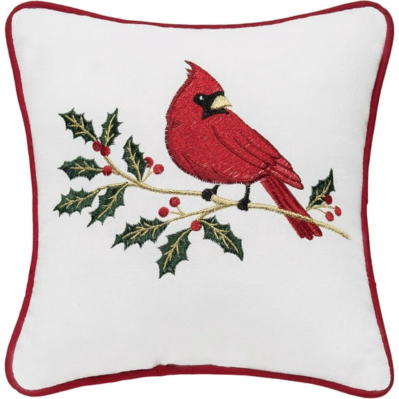 C&F Home Cardinal Holly Pillow Red (C81215740)