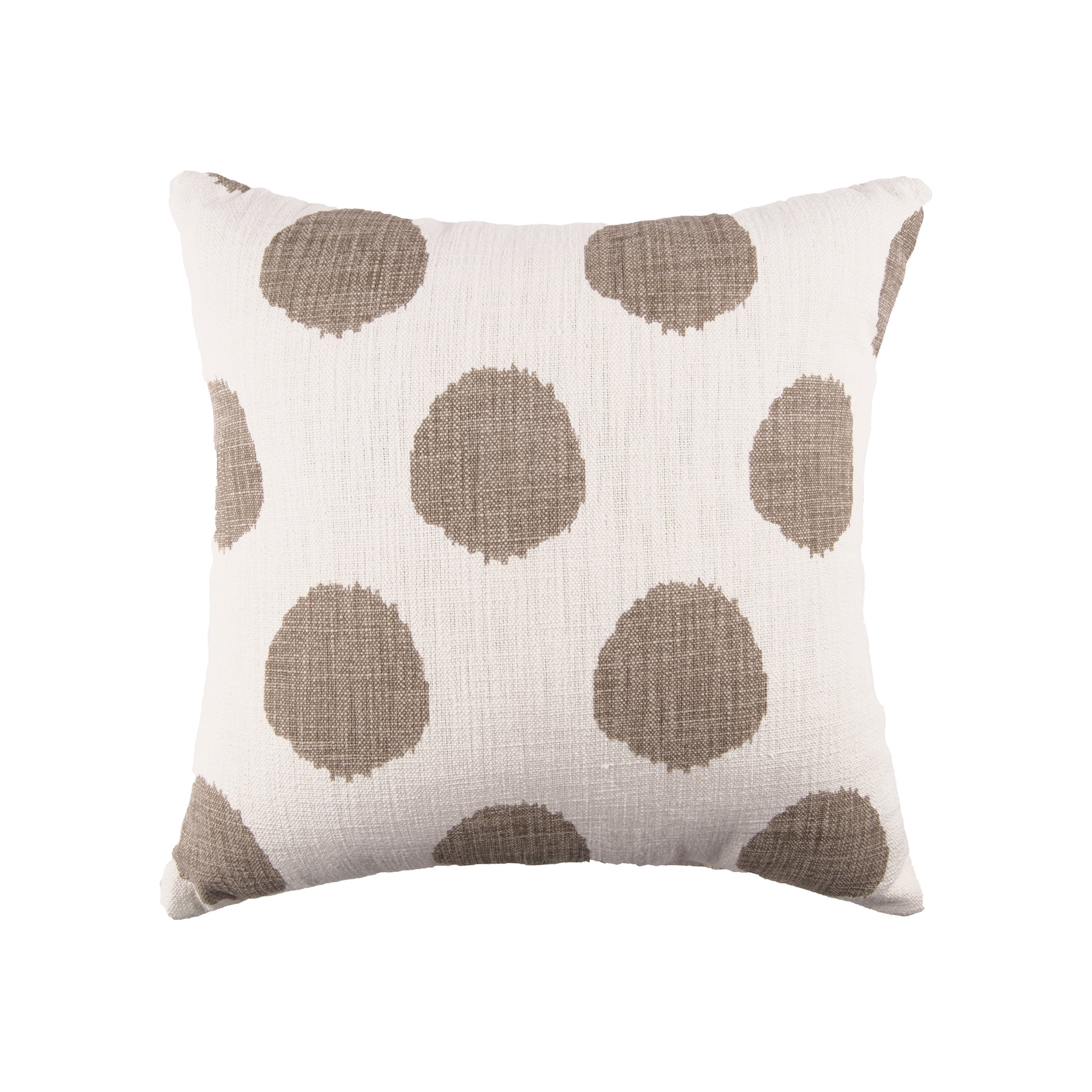 18" x 18" Natural Ikat Dot Cotton Throw Pillow