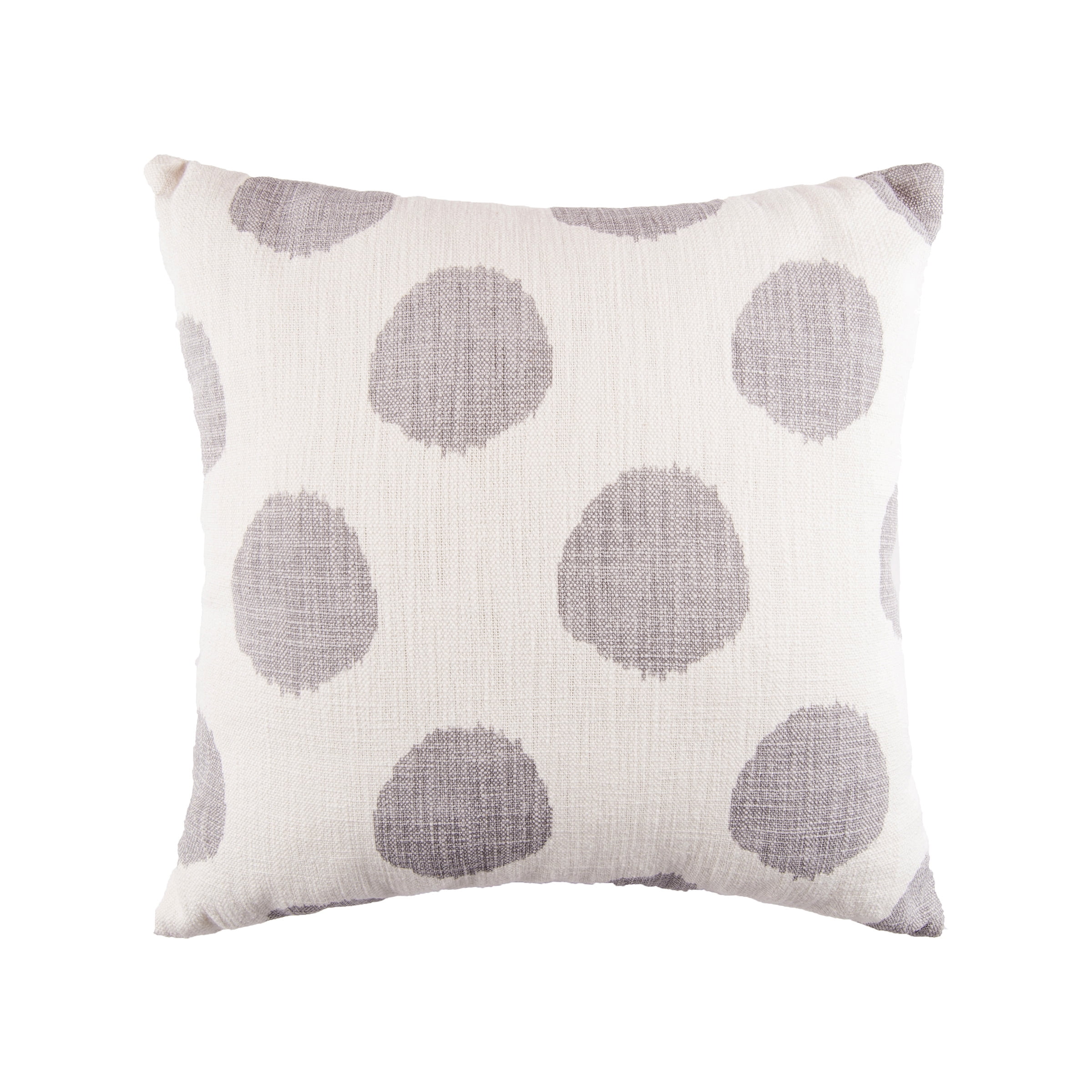 Gray Ikat-Inspired Cotton Square Throw Pillow 18" x 18"