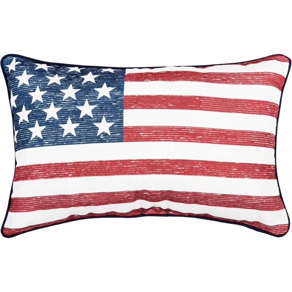 C&F Home, Flag Throw Pillow Red (C861443500)